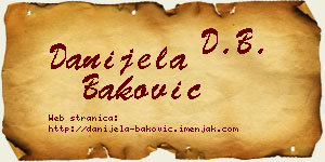 Danijela Baković vizit kartica